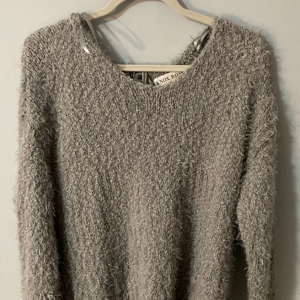 gray sweater
